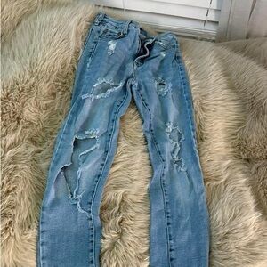 Aeropostale Distressed Blue Jeans for Women